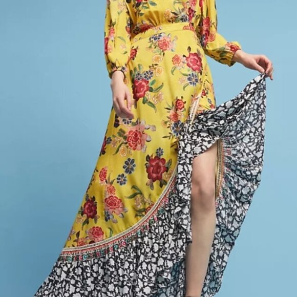 Farm Rio Sunlit Floral Maxi Dress XS $250 - Picture 2 of 12